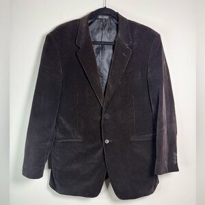 Monsieur Adolfo Corduroy Two‎ Button Mens Blazer Size 38S Brown Sportcoat Jacket